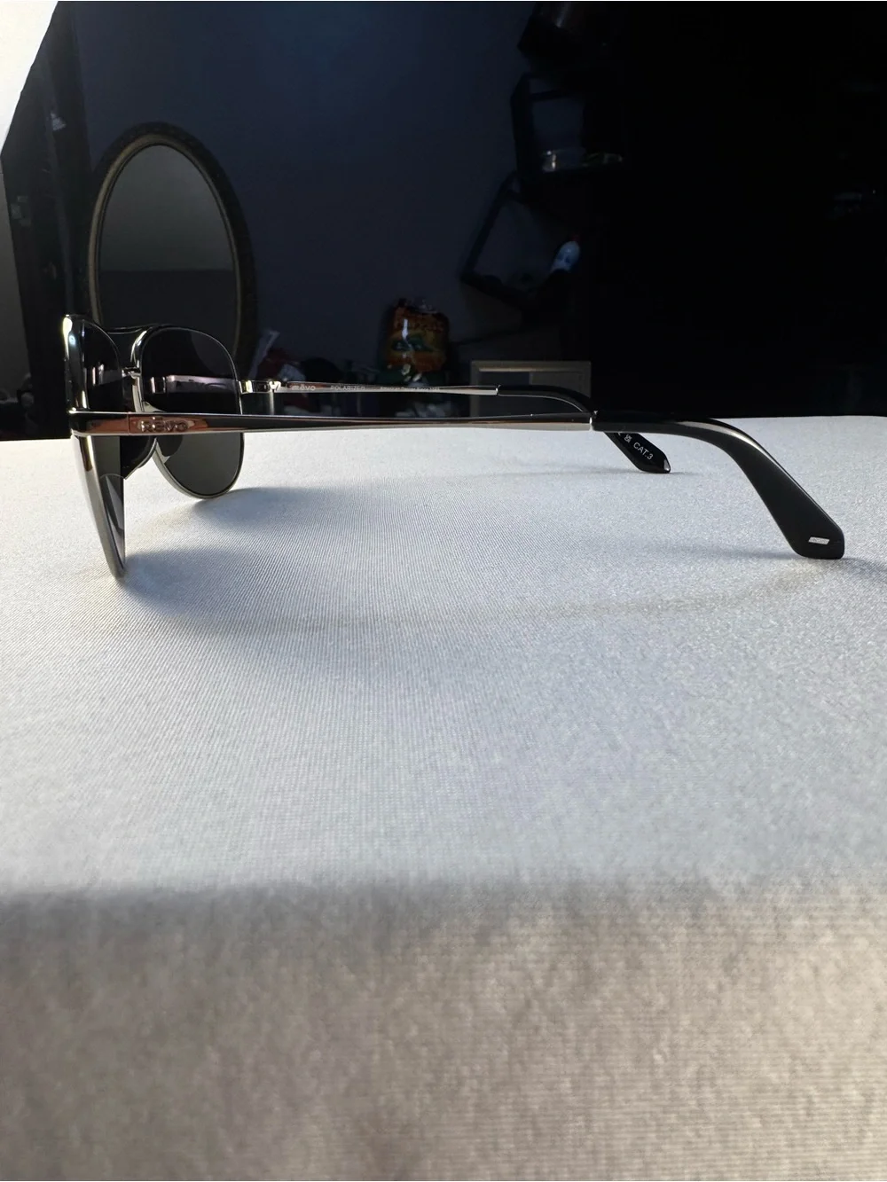 NEW! REVO RELAY 2 Shiny Silver POLARIZED Grey Lens Sunglass RE 2014 03 GY Pilot